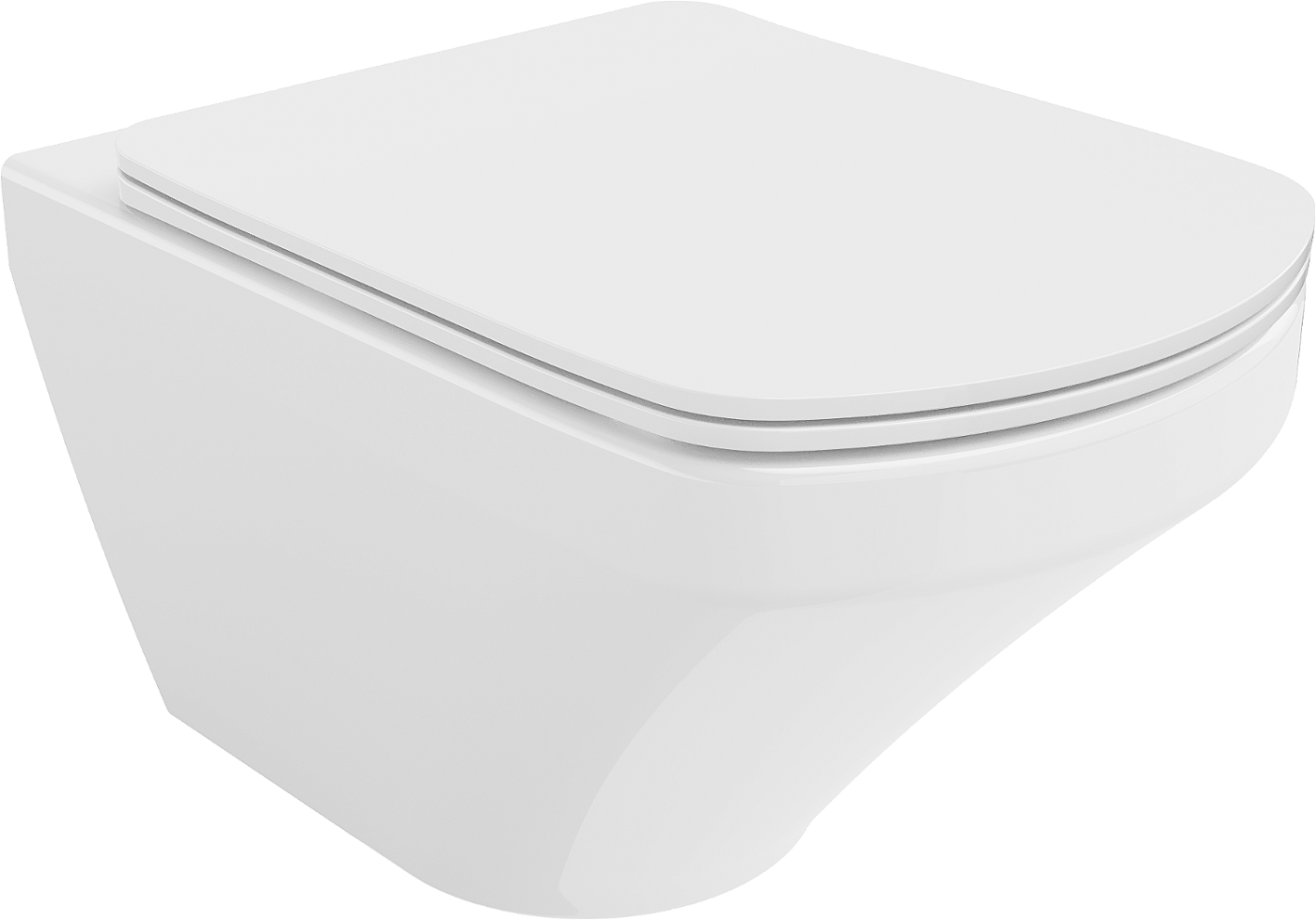 Mexen Vito WC mísa Rimless s pomalu padající deskou slim, duroplast, Bílá - 30174000
