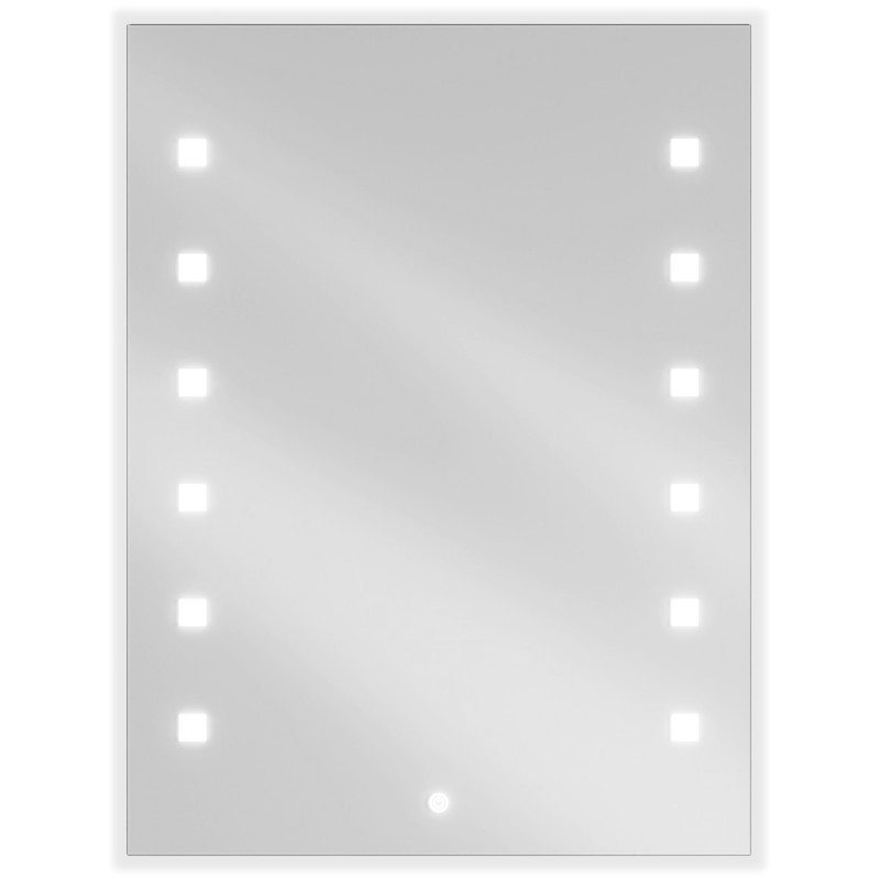 Mexen Ner podsvícené koupelnové zrcadlo 60 x 80 cm, LED 6000K, ventilátor - 9809-060-080-611-00