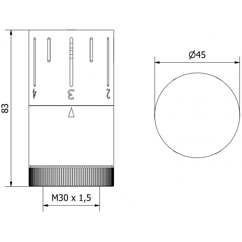 Mexen termostatická hlavice na radiátor, chrom - W908-005-01