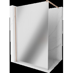 Mexen Kioto sprchová stěna Walk-in 100 x 200 cm, zrcadlo 8 mm, kartáčová měď - 800-100-101-65-50