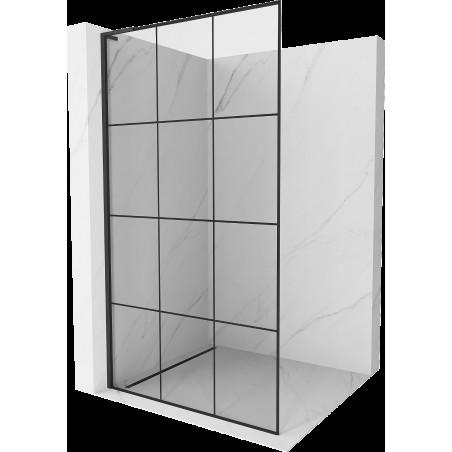 Mexen Kioto L sprchová stěna Walk-in 100 x 200 cm, černý vzor, černá - 800-100-103-70-77