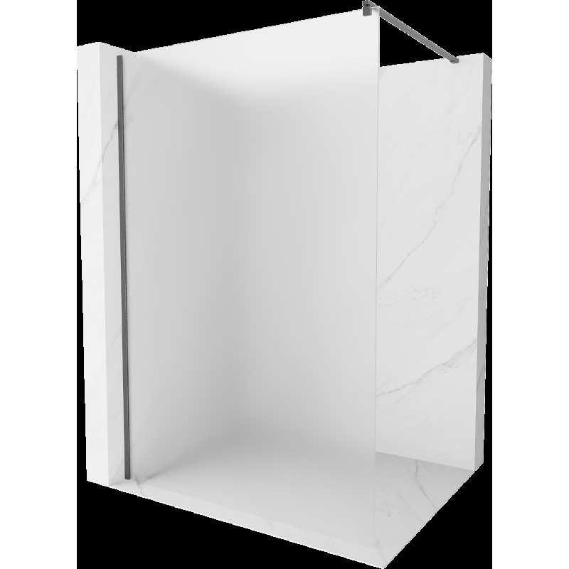 Mexen Kioto sprchová stěna Walk-in 90 x 200 cm, matné sklo 8 mm, kartáčovaná gun gray - 800-090-101-66-30