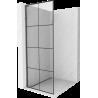 Mexen Kioto L sprchová stěna Walk-in 90 x 200 cm, černý vzor, gun metal - 800-090-103-95-77