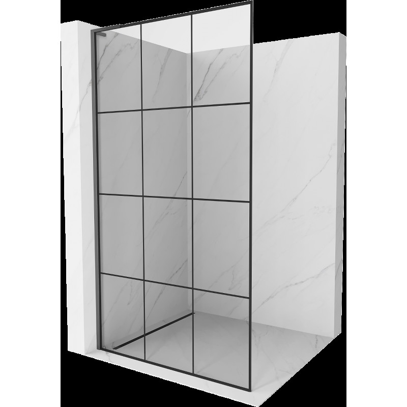 Mexen Kioto L sprchová stěna Walk-in 120 x 200 cm, černý vzor, gun metal - 800-120-103-95-77