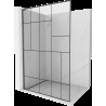 Mexen Kioto L sprchová stěna Walk-in 90 x 200 cm, černý vzor, gun metal - 800-090-103-95-78