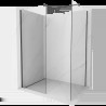 Mexen Kioto sprchová stěna Walk-in 130 x 85 cm, transparentní, černá - 800-130-202-70-00-085