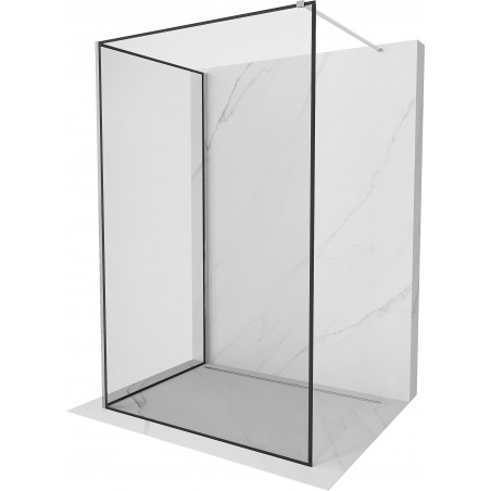 Mexen Kioto sprchová zástěna Walk-in 90 x 90 cm, černý vzor, chrom - 800-090-212-01-70-090