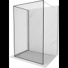 Mexen Kioto sprchová stěna Walk-in 140 x 100 cm, černý vzor, chrom - 800-140-212-01-70-100