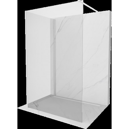 Mexen Kioto sprchová stěna Walk-in 130 x 80 cm, transparentní, bílá - 800-130-212-20-00-080