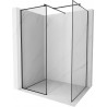 Mexen Kioto sprchová stěna Walk-in 130 x 120 cm, černý vzor, černá - 800-130-202-70-70-120