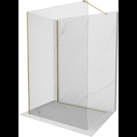 Mexen Kioto sprchová stěna Walk-in 130 x 120 cm, transparentní, zlatá - 800-130-212-50-00-120