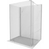 Mexen Kioto sprchová stěna Walk-in 125 x 70 x 30 cm, průhledná, chrom - 800-125-070-221-01-00-030