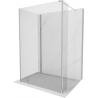 Mexen Kioto sprchová zástěna Walk-in 135 x 80 x 30 cm, transparentní, chrom - 800-135-080-221-01-00-030