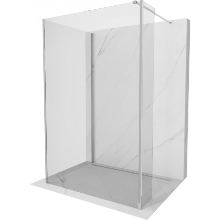 Mexen Kioto sprchová stěna Walk-in 90 x 75 x 40 cm, průhledná, chrom - 800-090-075-221-01-00-040