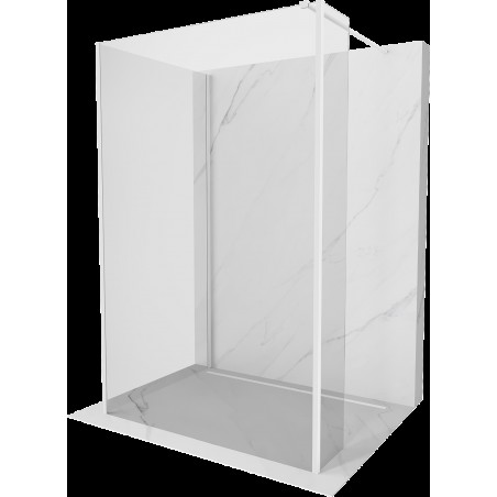 Mexen Kioto sprchová stěna Walk-in 130 x 70 x 30 cm, transparentní, bílá - 800-130-070-221-20-00-030