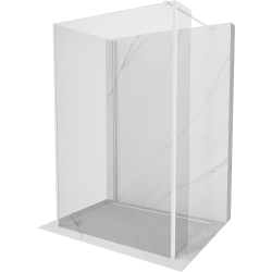 Mexen Kioto sprchová zástěna Walk-in 90 x 90 x 30 cm, transparentní, bílá - 800-090-090-221-20-00-030