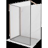 Mexen Kioto sprchový panel Walk-in 90 x 90 cm, černý vzor, kartáčovaný měď - 800-090-212-65-70-090