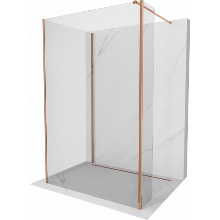 Mexen Kioto sprchová zástěna Walk-in 90 x 80 x 30 cm, transparentní, růžové zlato - 800-090-080-221-60-00-030