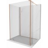 Mexen Kioto sprchová stěna Walk-in 125 x 80 x 30 cm, transparentní, růžové zlato - 800-125-080-221-60-00-030