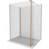 Mexen Kioto sprchová stěna Walk-in 120 x 80 x 40 cm, transparentní, růžové zlato - 800-120-080-221-60-00-040