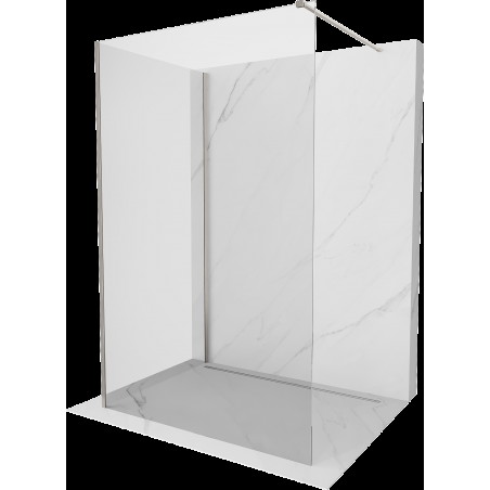 Mexen Kioto sprchová stěna Walk-in 130 x 100 cm, transparentní, kartáčovaný nikl - 800-130-212-97-00-100