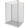 Mexen Kioto sprchová stěna Walk-in 125 x 70 x 30 cm, transparentní, kartáčovaný měď - 800-125-070-221-65-00-030