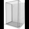 Mexen Kioto sprchová stěna Walk-in 130 x 120 x 40 cm, černý vzor, chrom - 800-130-120-221-01-70-040