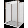 Mexen Kioto sprchová stěna Walk-in 100 x 80 x 30 cm, černý vzor, kartáčovaná měď - 800-100-080-221-65-70-030