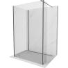 Mexen Kioto sprchová zástěna Walk-in 130 x 120 x 40 cm, transparentní, gun gray kartáčovaný - 800-130-120-221-66-00-040