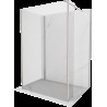 Mexen Kioto sprchová přepážka Walk-in 115 x 110 x 30 cm, transparentní, broušený nikl - 800-115-110-221-97-00-030