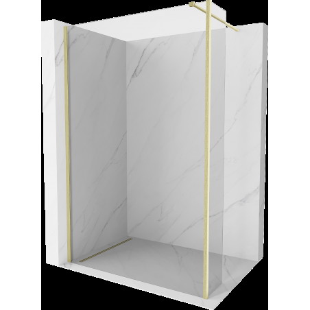 Mexen Kioto sprchová stěna Walk-in 95 x 30 cm, transparentní, zlato kartáčované - 800-095-212-55-00-030