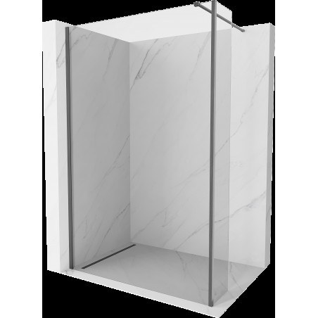 Mexen Kioto sprchová stěna Walk-in 120 x 30 cm, transparentní, kartáčovaný gun gray - 800-120-212-66-00-030