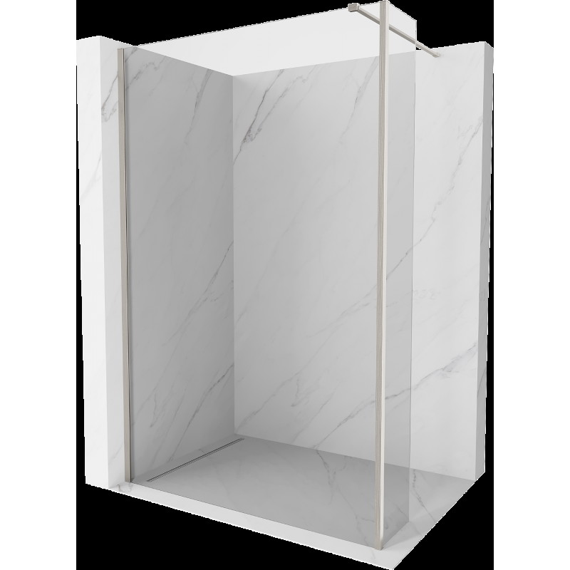 Mexen Kioto sprchová stěna Walk-in 130 x 40 cm, transparentní, kartáčovaný nikl - 800-130-212-97-00-040