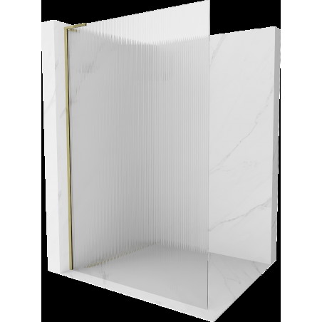 Mexen Kioto L sprchová zástěna Walk-in 90 x 200 cm, čiré, zlatá - 800-090-103-50-09