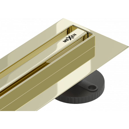 Mexen Flat 360° Slim lineární odtok rotační 160 cm, Zlatá - 1541160