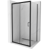 Mexen Apia rozsouvací sprchový kout 125 x 100 cm, Průhledné, Černá - 840-125-100-70-00