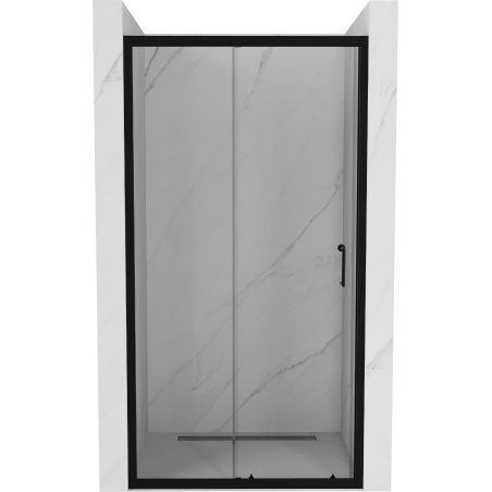 Mexen Apia rozsouvací sprchové dveře 150 cm, Průhledné, Černá - 845-150-000-70-00