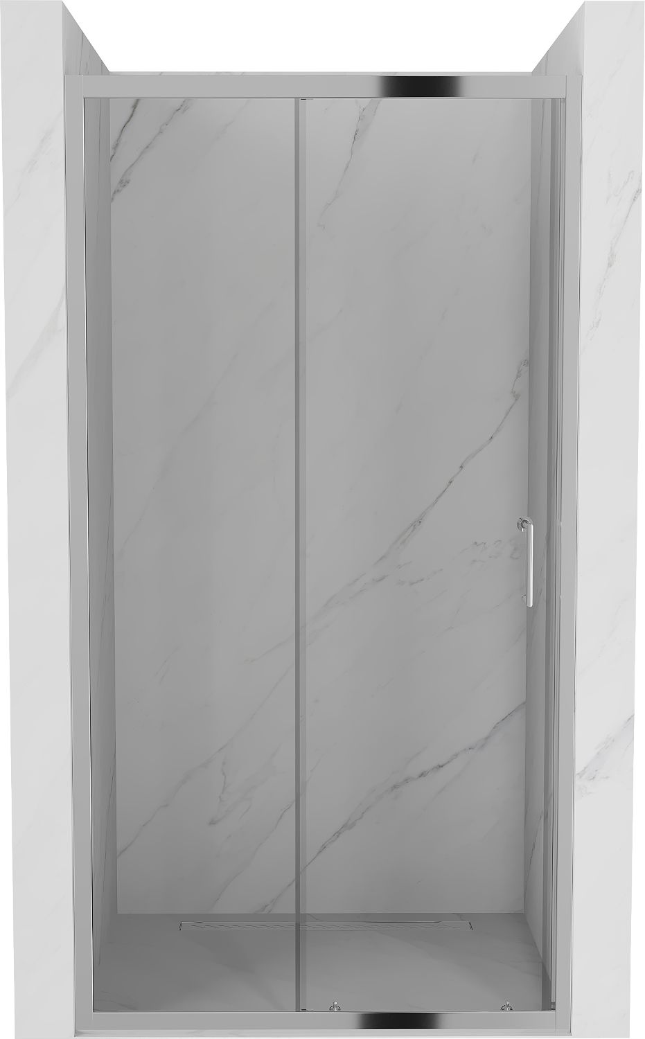 Mexen Apia rozsouvací sprchové dveře 150 cm, Průhledné, Chromovaná - 845-150-000-01-00