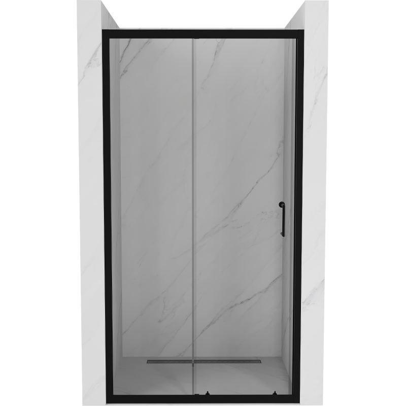 Mexen Apia rozsouvací sprchové dveře 105 cm, Průhledné, Černá - 845-105-000-70-00