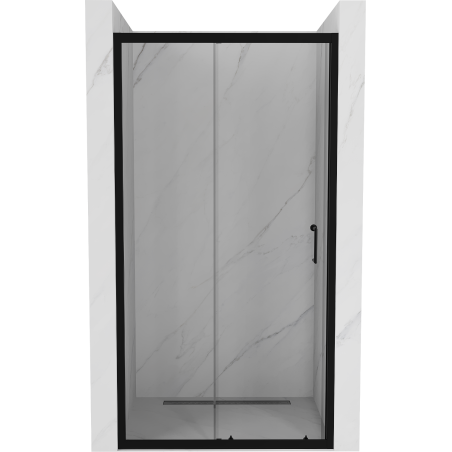 Mexen Apia rozsouvací sprchové dveře 105 cm, Průhledné, Černá - 845-105-000-70-00