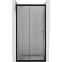 Mexen Apia rozsouvací sprchové dveře 125 cm, Průhledné, Černá - 845-125-000-70-00