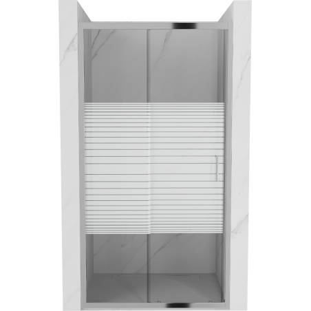 Mexen Apia rozsouvací sprchové dveře 120 cm, Pruhy, Chromovaná - 845-120-000-01-20