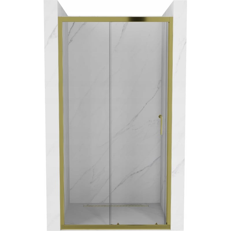 Mexen Apia rozsouvací sprchové dveře 125 cm, Průhledné, Zlatá - 845-125-000-50-00