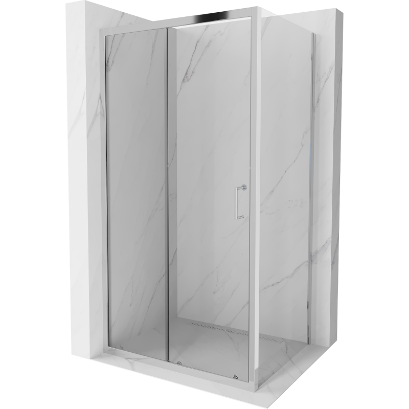 Mexen Apia rozsouvací sprchový kout 90 x 70 cm, Průhledné, Chromovaná - 840-090-070-01-00