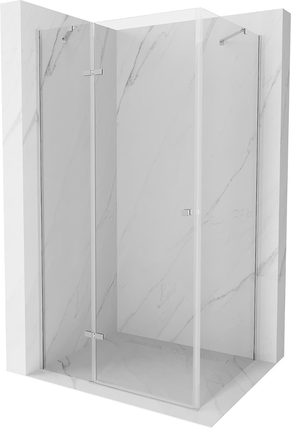 Mexen Roma sprchový kout s otočnými dveřmi 80 x 90 cm, Průhledné, Chromovaná - 854-080-090-01-00