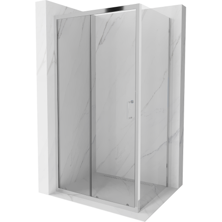Mexen Apia rozsouvací sprchový kout 100 x 80 cm, Průhledné, Chromovaná - 840-100-080-01-00