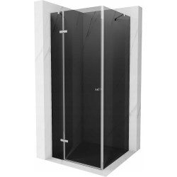 Mexen Roma sprchový kout s otočnými dveřmi 80 x 80 cm, Grafitově černá, Chromovaná - 854-080-080-01-40