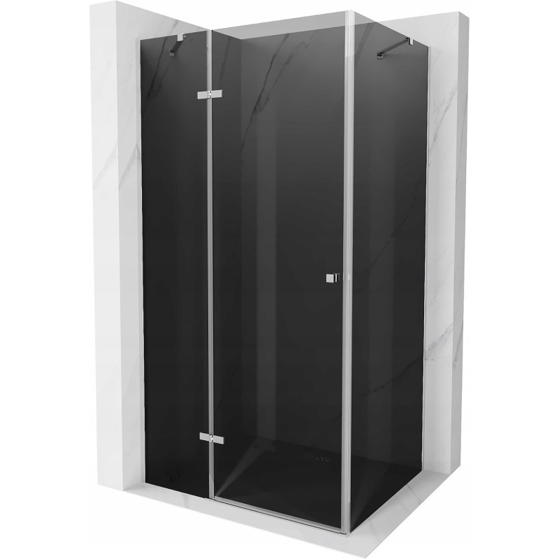 Mexen Roma sprchový kout s otočnými dveřmi 70 x 80 cm, Grafitově černá, Chromovaná - 854-070-080-01-40