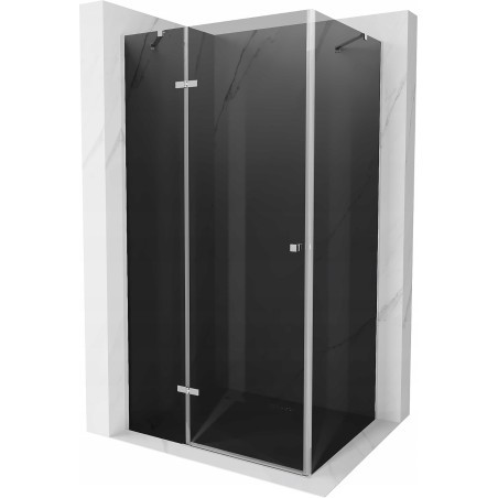 Mexen Roma sprchový kout s otočnými dveřmi 70 x 80 cm, Grafitově černá, Chromovaná - 854-070-080-01-40