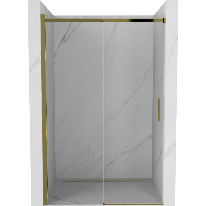 Mexen Omega rozsouvací sprchové dveře 130 cm, Průhledné, Zlatá - 825-130-000-50-00